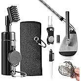 HUIJUTCHEN Golf Club Cleaning Kit with Golf Club Cleaner with Water Golf Towel Divot Repair Tool Groove Sharpener Golf Ball Alignment Kit Complete Golf Cleaning Kit Golf Accessories for Women Men