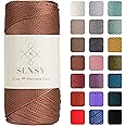 Sensy Premium 2mm 251 Yards Polyester Rope 100% Polypropylene Cord Macrame Cord 2mm Crochet Bag Cord Macrame Rope Crochet Thread Gift for Knitter (Copper)