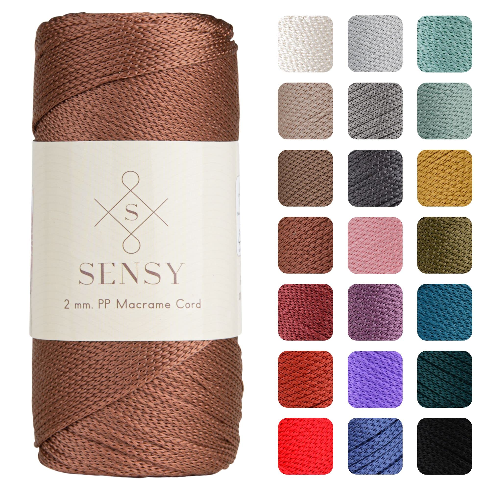 S SENSY 2mm 251 Yards Polyester Rope 100% Polypropylene Macrame Cord - Copper — image 1