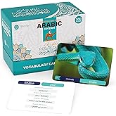 Arabic Vocabulary Flash Cards for Beginners – 300 Illustrated Words with English Translation, Pronunciation & Sentences – Audio, Laminated 350 GSM Study Cards for Kids, Students, Adults – Briston