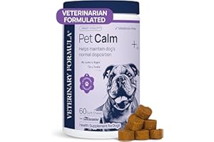 Veterinary Formula Pet Calm 60ct – Vet-Formulated Calming Chews for Dogs with L-Theanine, L-Tryptophan for Behavior Support, Relaxation Treats, Puppy Chews for Stressful Situations, Dog Calming Aid