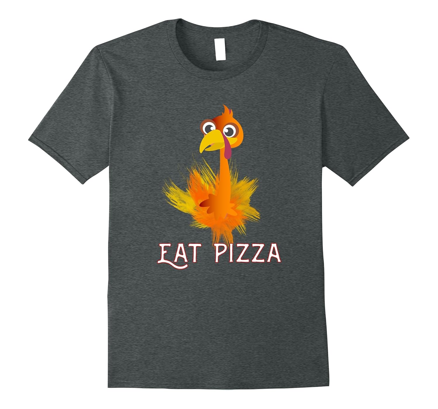 eat pizza not Turkey face T-Shirt thanksgiving-ANZ