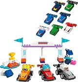 LEGO DUPLO Town F1 Team Race Cars & Drivers 10 Cars Crane Lights Podium 2+ view 10