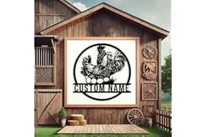 Personalized Metal Chicken Coop Signs, Custom Chicken Farm Metal Signs, Farmhouse Last Name