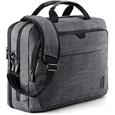 BAGSMART 17.3 Inch Laptop Bag Expandable Computer Bag Briefcase, Dark Grey | Men Women Laptop Shoulder Bag,Work Bag Business Travel Office
