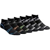 Saucony Men's RunDry Mesh Ventilating Comfort Fit Performance Quarter Socks (6, 12 Pairs)