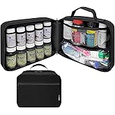 StarPlus2 Large Pill Bottle Organizer - 10 Pockets Medicine Bag for Travel & Home Storage - Black