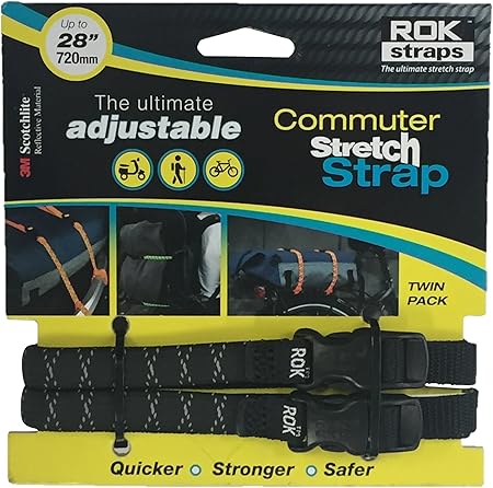 Amazon Rok Straps ロックストラップ Commuter ストレッチ ストラップ ブラック リフレクティブ 2本入り Rok 車 バイク 車 バイク Amazon Rok Straps ロックストラップ Commuter ストレッチ ストラップ ブラック リフレクティブ 2本入り Rok 車 バイク 車 バイク
