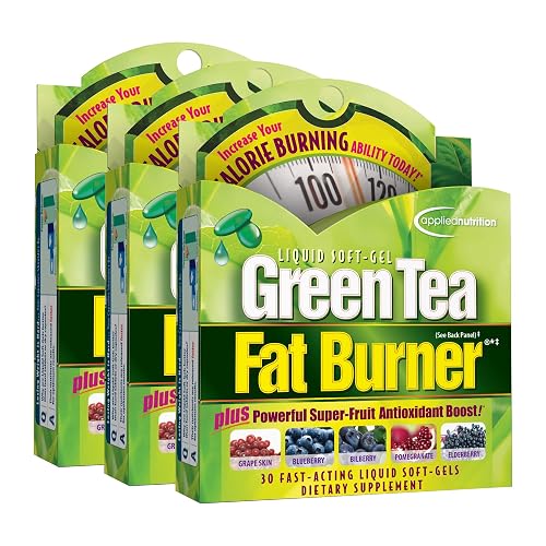 Applied Nutrition Green Tea Fat Burner - 30 Liquid Soft-Gels, Pack of 3 ...