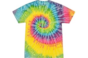 Colortone Spider Tie Dye T-Shirts for Men and Women - Unisex Short Sleeve Tie-Dye T Shirts for Adults