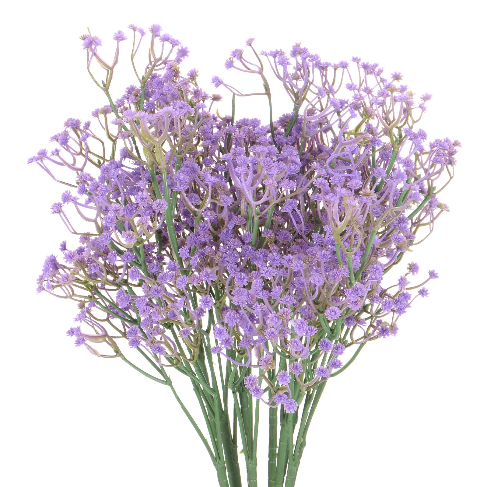 M METERXITY 12-Pack Artificial Baby's Breath, 22.8Inch Faux Gypsophila Plastic Bouquets Real Touch Faux Flowers for Home/Wedding/Christmas/DIY/Party/Garden Office [Purple]