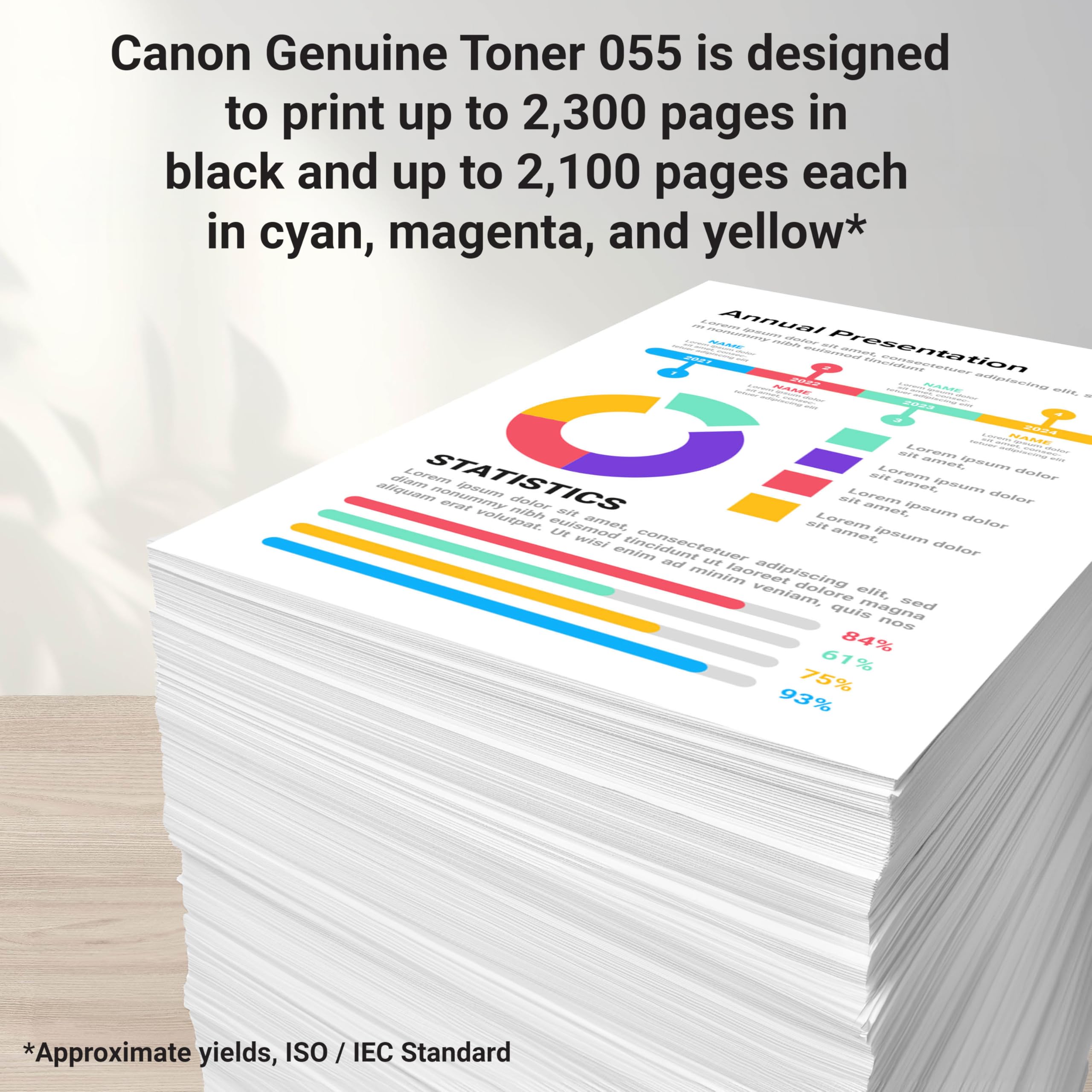 Canon Genuine 055 Black Toner Cartridge Compatible with LBP664Cdw, MF741Cdw, MF743Cdw, MF745Cdw, MF746Cdw