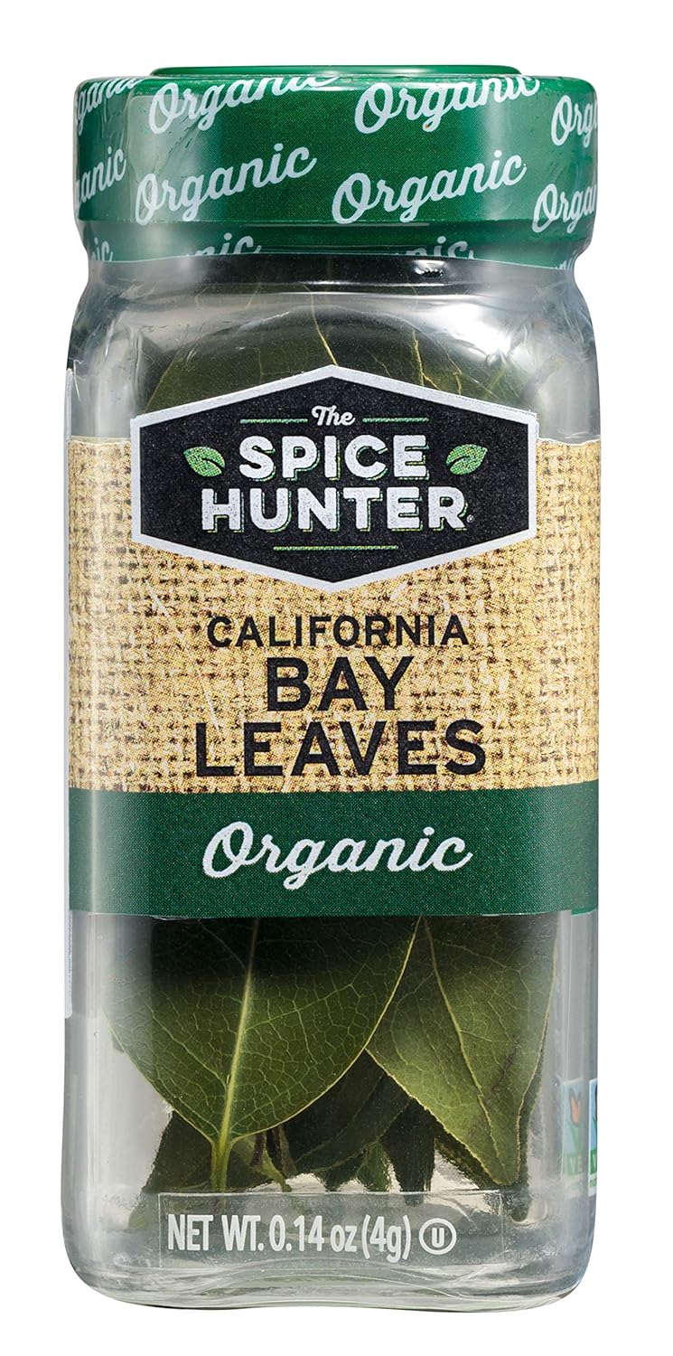 The Spice Hunter California Bay Leaves, Whole, Organic, 0.