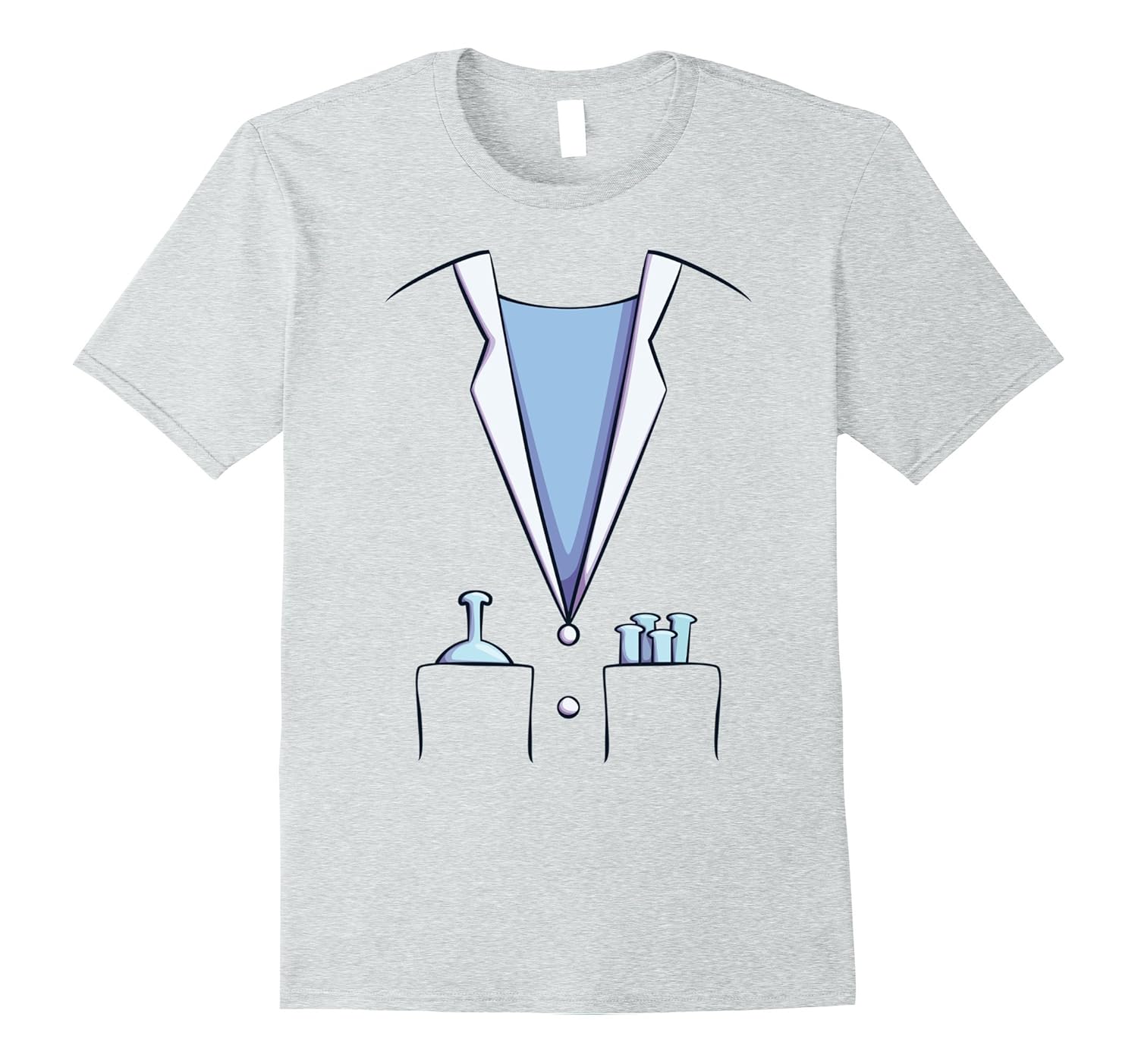 Scientist Costume T-Shirt for Halloween Lab Coat Cosplay Tee-ANZ