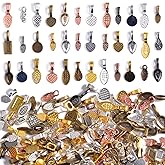 200PCs Glue on Bails for Jewelry Making, Necklace Pendant Pinch Finding & Supplies for Crafts Making (Mixed Color)