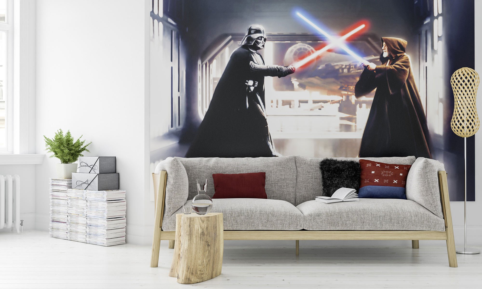 Komar 007-DVD3 Star Wars Vader vs Kenobi Wallpaper, Assorted Colours