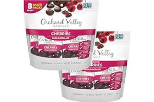 Orchard Valley Harvest Dark Chocolate Covered Cherries, Gluten Free, Non-GMO, No Artificial Ingredients, 1 Oz, Pack of 16