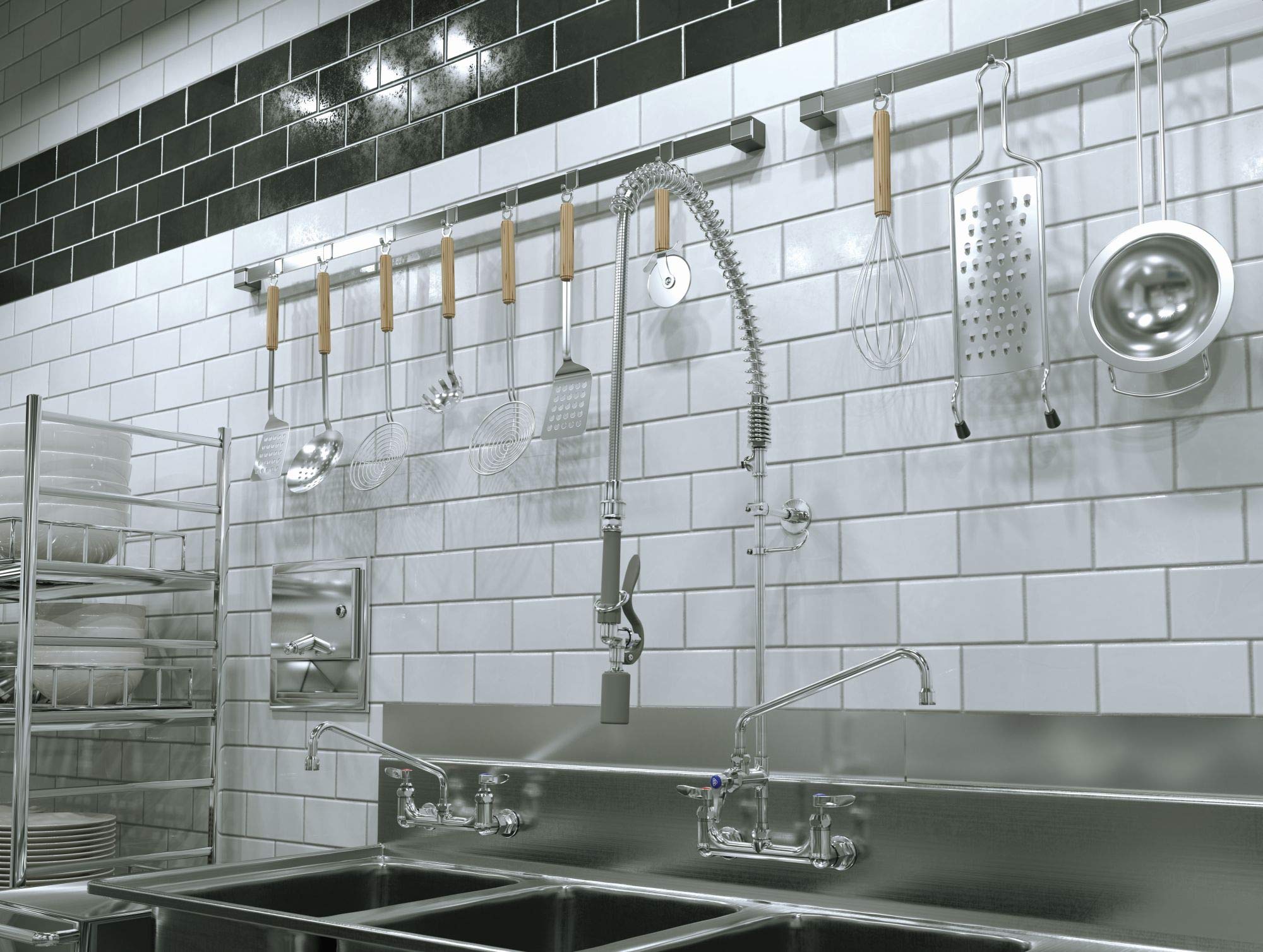 T&S Brass B-0107-J Low Flow Spray Valve for use in commercial kitchens. Pre Rinse Commercial Faucet Sprayer meets new DOE requirements with 1.07 GPM flow rate