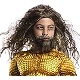 DC Aquaman and the Lost Kingdom: Aquaman Wig & Beard Set for Kids by Rubies, Boy's One Size