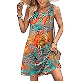 RUMIA Summer Dresses for Women Sleeveless Beach Vacation Coverup with Pockets (S-2XL)