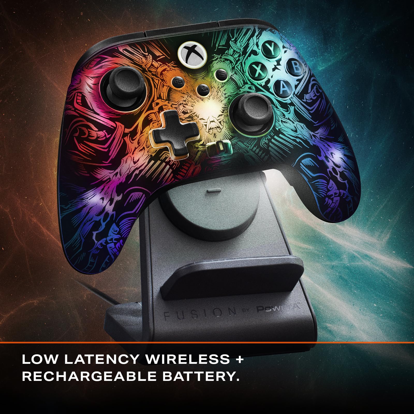 PowerA FUSION Pro Wireless Controller for Xbox Series X|S with Lumectra, gamepad, wired video game controller, gaming controller, Officially Licensed for Xbox Series X|S and works on Xbox One and Windows 10/11