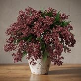 Daynight 6 Pcs Artificial Berry Stem for Vase, 17 in Faux Nandina Branches Fall Floral Picks Fake Realistic Berry Spray for Wedding Autumn Farmhouse Home Decor (6, Purple, 17Inch)