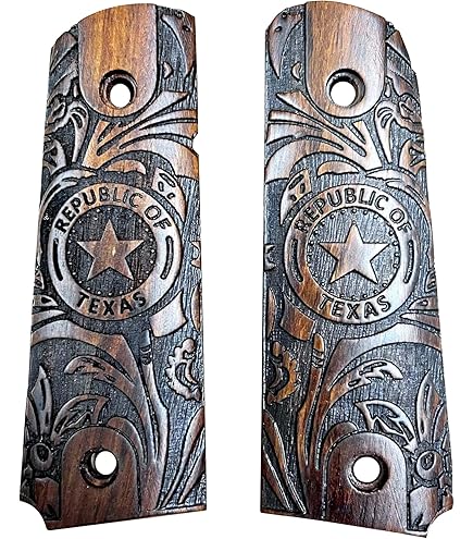 Poignées KSD Pour Smith & Wesson K/L/X - Noyer - Bout Rond Diamant - Neuves