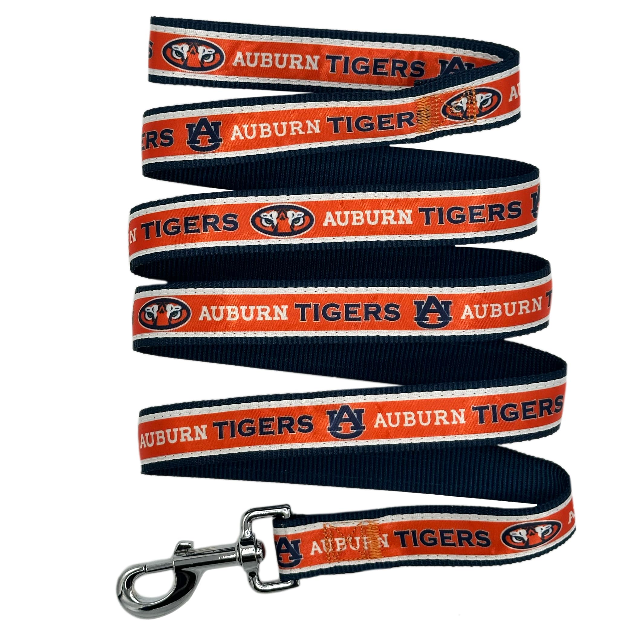 NCAA PET Leash, Large, Auburn Tigers, Dog Leash, Shiny & Colorful Leash for Dogs & Cats Licensed by The NCAA