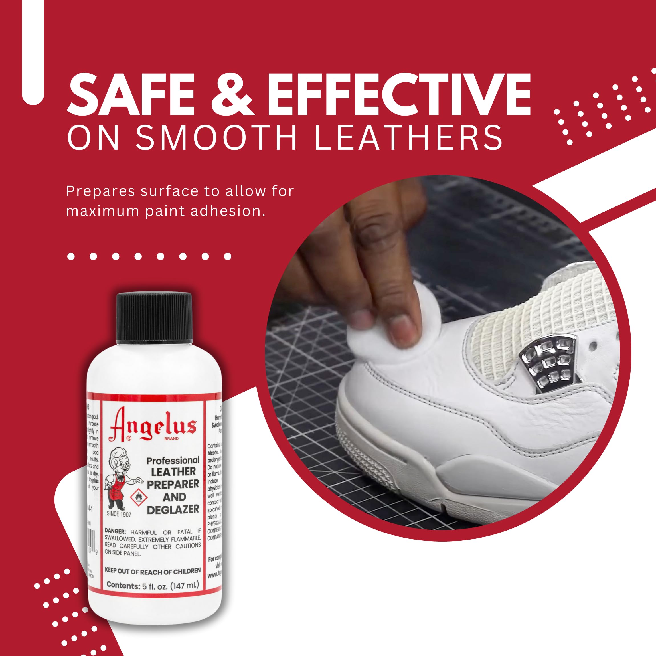 Angelus Leather Preparer & Deglazer 5 Oz