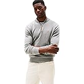 Tommy Hilfiger Men's Long Sleeve Cotton Quarter Zip Pullover Sweater