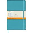 Moleskine Classic Notebook, Hard Cover, Large (5" x 8.25") Ruled/Lined, Reef Blue, 240 Pages
