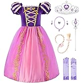 JerrisApparel Girls Princess Costume Halloween Cosplay Dress Party Wear with Accessories