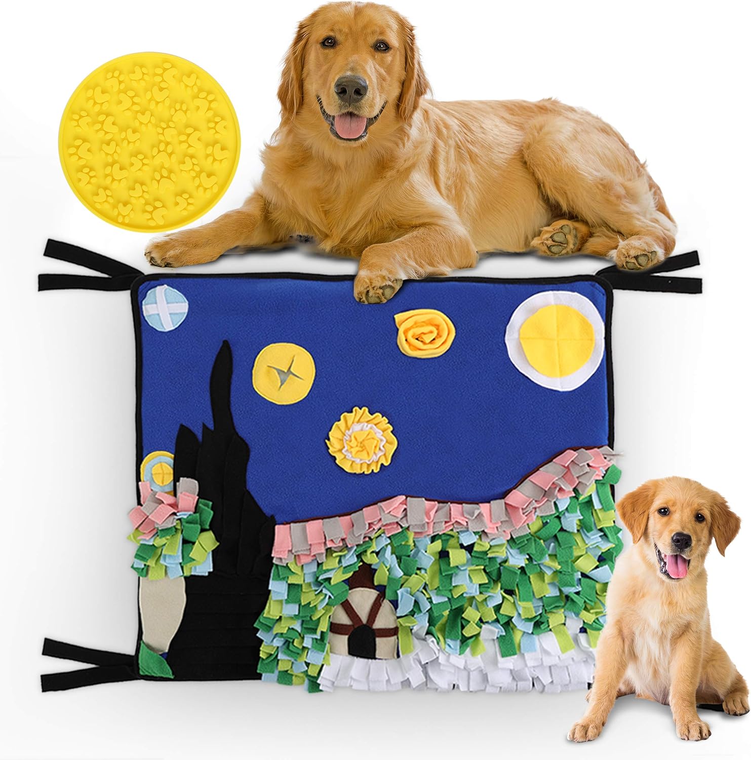 Large Pet Snuffle Mat for Dogs - Puppy Play Mat - Pet Feeding Mat - Dog Snuffle Mat for Large & Small Dogs - Interactive Dog Enrichment Toys - Dog Activity Stimulation Digging Toy - Dog Treat Puzzle