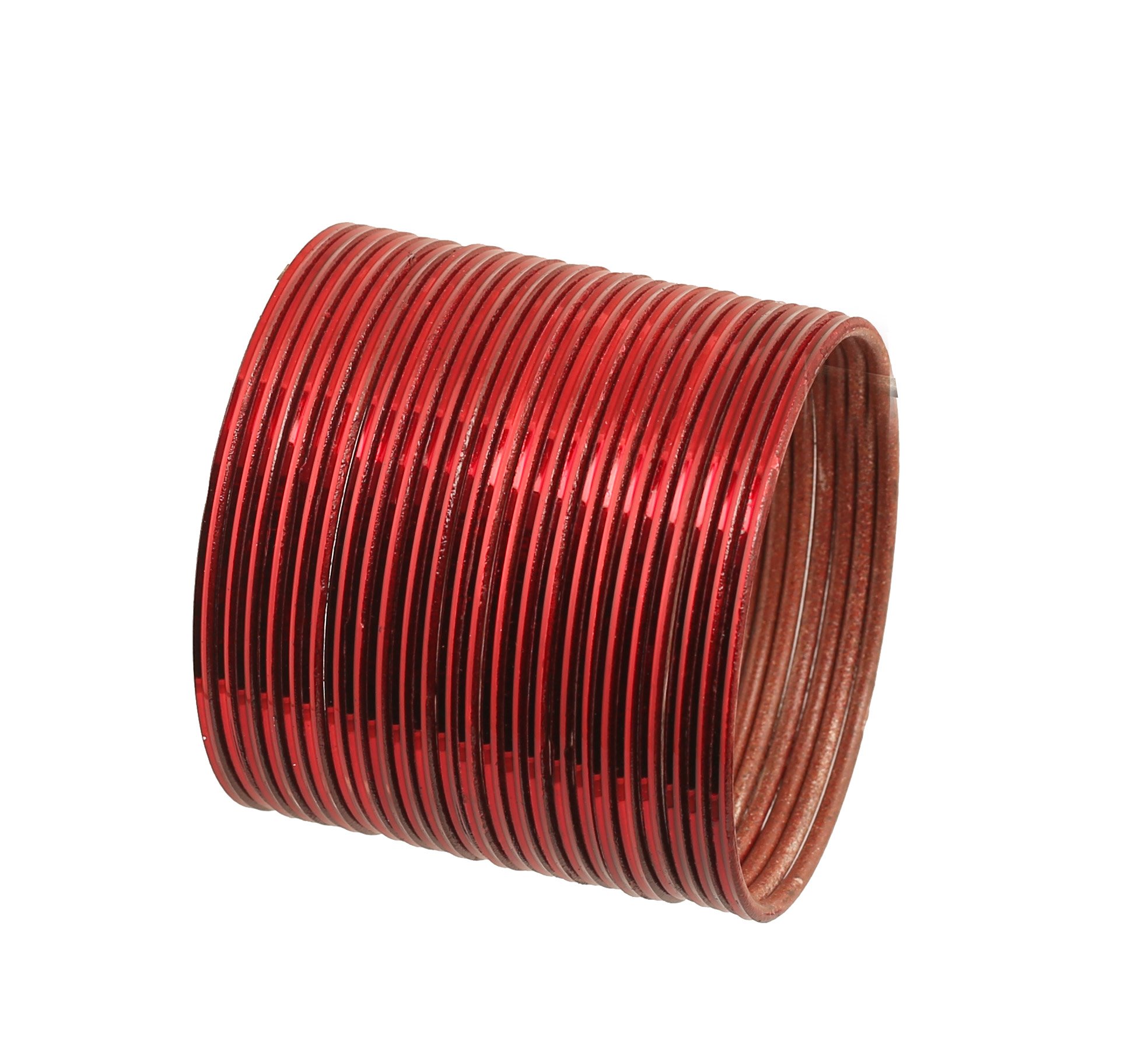 Touchstone Colorful Bangle Collection Modern Pretty Attractive Look Wrist Filler Indian Bollywood Maroon Color Thin Designer Jewelry Metal Bangle Bracelets Set of 24. for Women.