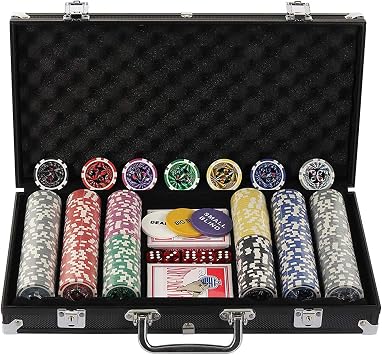 Display4top Pokerkoffer 300 Chips Laser Pokerchips Poker 12 Gramm 2 Karten Handler Small Blind Big Blind Tasten Und 5 Wurfel Schwarz Mit Aluminium Gehause Amazon De Spielzeug