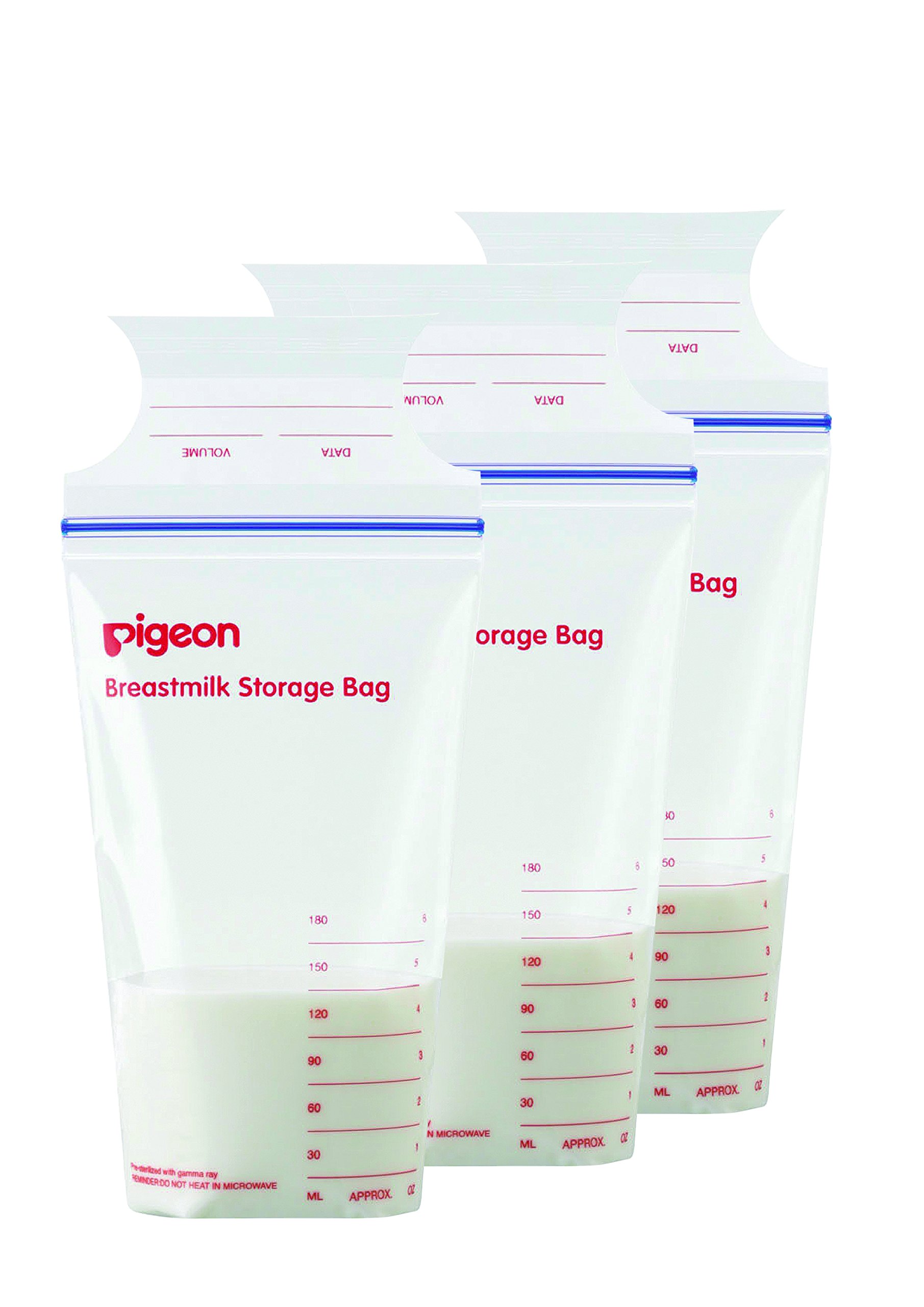 Pigeon Breastmilk Storage Bag, Red/White, 5 Pieces (Pack of 3) Buy