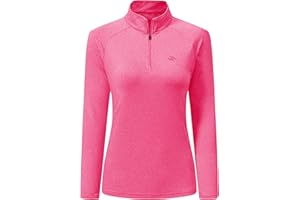 AIRIKE Long Sleeve Golf Polo Shirts for Women Stand Up Collar Thermal Fleece Womens Tank Top