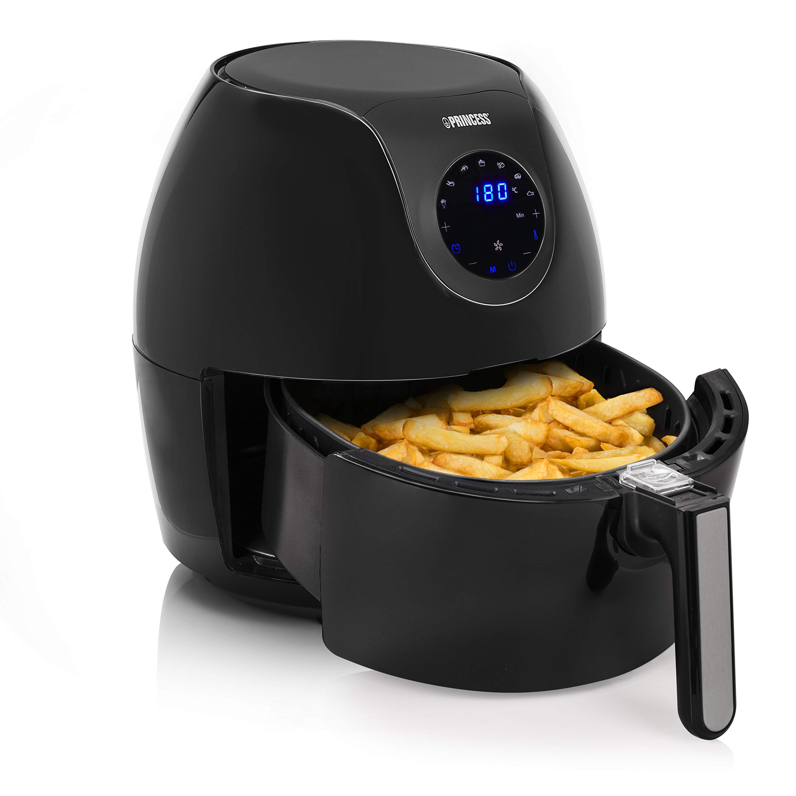 Princess 182050 Digital Family Air Fryer 5.2L, Plastic, 1800 W, 5.2 liters, Black