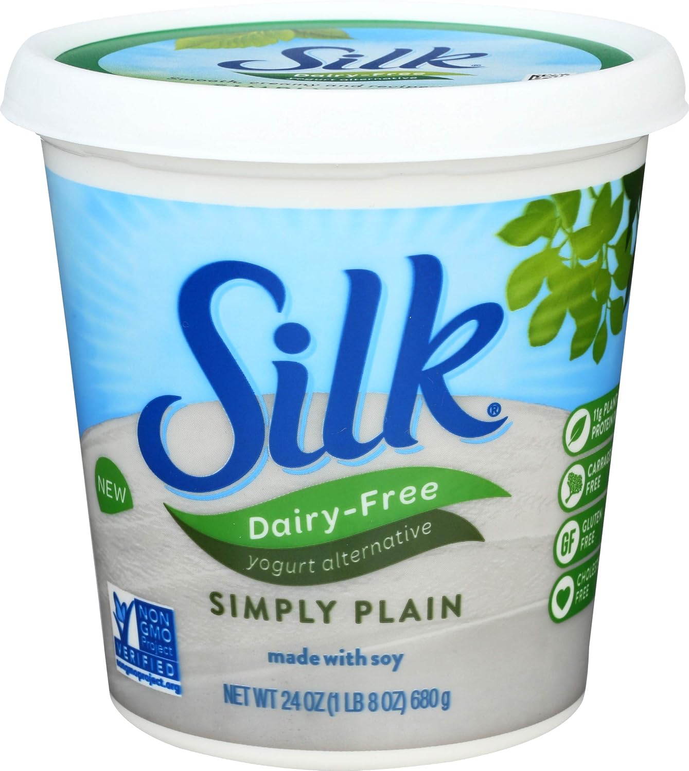 Silk Soymilk Dairy Free Yogurt Alternative Plain Gluten Free Vegan 