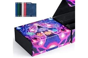 UAONO MTG Deck Box 1800+ Card Storage Box with 6 Card Dividers Magnetic Closure Card Holder Fits for Magic Game Cards-Mage