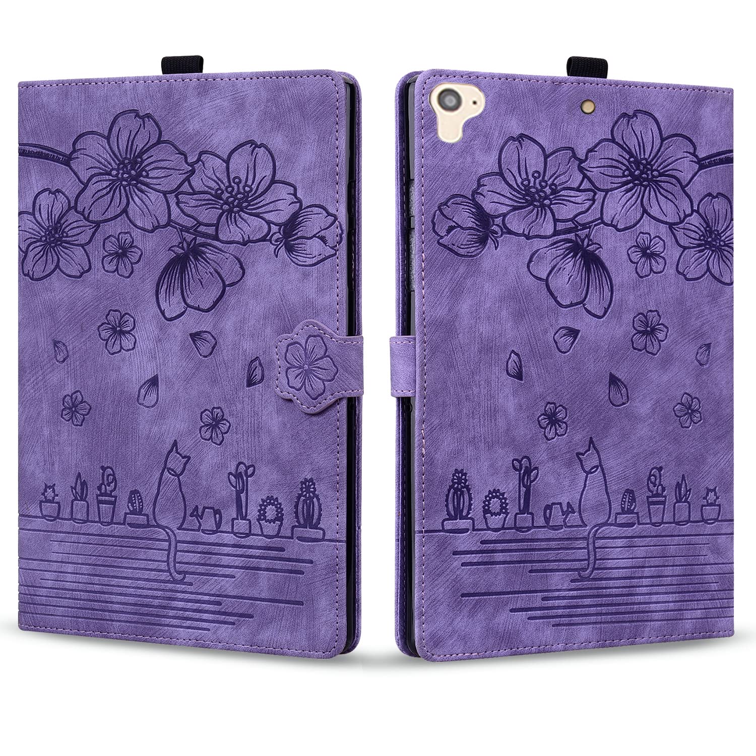 Rosbtib iPad 9.7 Inch Case (Model 2018/2017, 6th/5th Generation), Flip Cover Magnetic Card Slots PU Leather Cover iPad 9.7" iPad 6. Generation/5. Generation, Purple