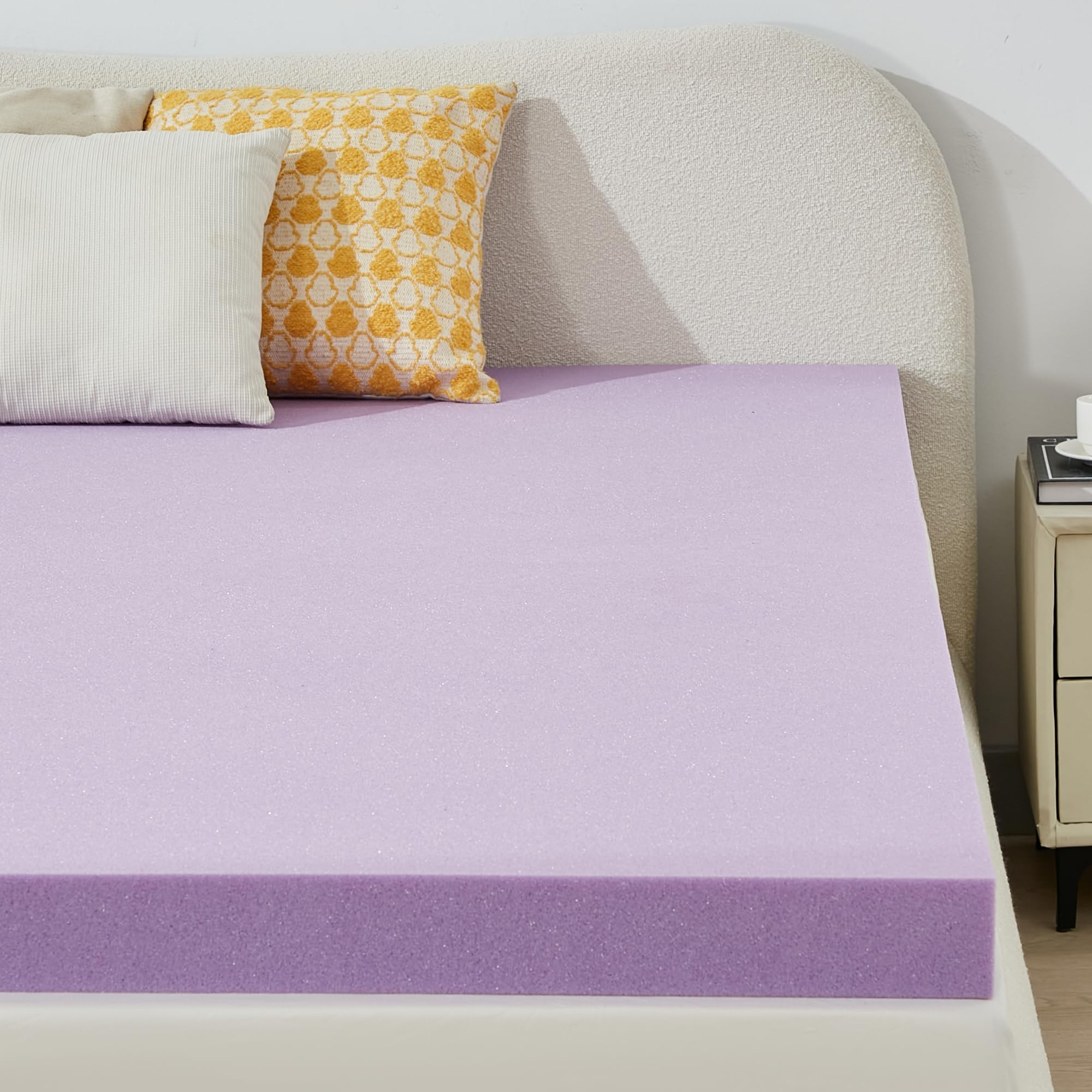 Photo 1 of BDEUS 2 Inch Gel Memory Foam Mattress Topper Ventilated Soft Pressure Relieve Mattress Pad, Breathable Bed Topper, CertiPUR-US Certified, Twin Size