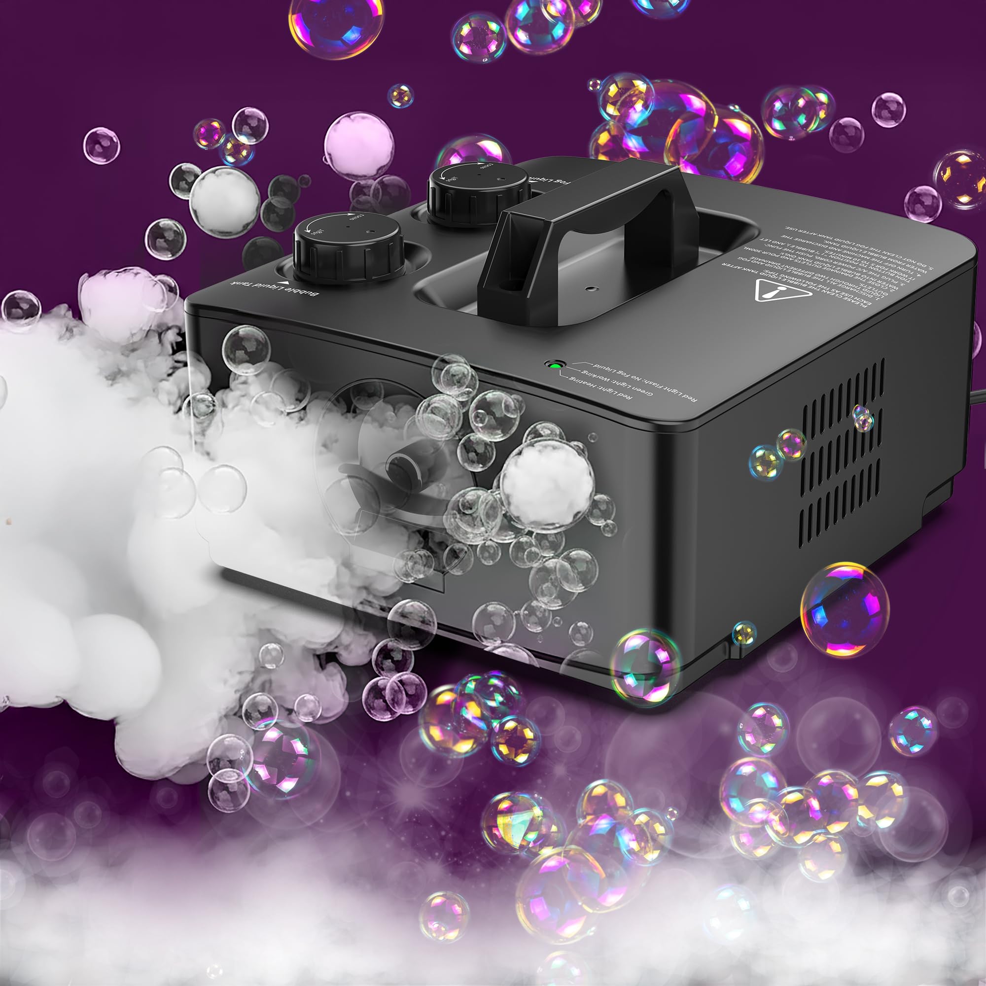 Photo 1 of ArtCreativity Halloween Fog Bubble Machine - 2 in 1 Smoke Bubble Machine with Fog and Bubble Liquid (200 ml Each) - Smoke Bubble Maker for Spooky Outdoor or Indoor Haunted House Decorations