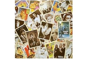DreamHigh 64 pcs Collectible Vintage Ads & Movie Poster Postcards Bulk Pack