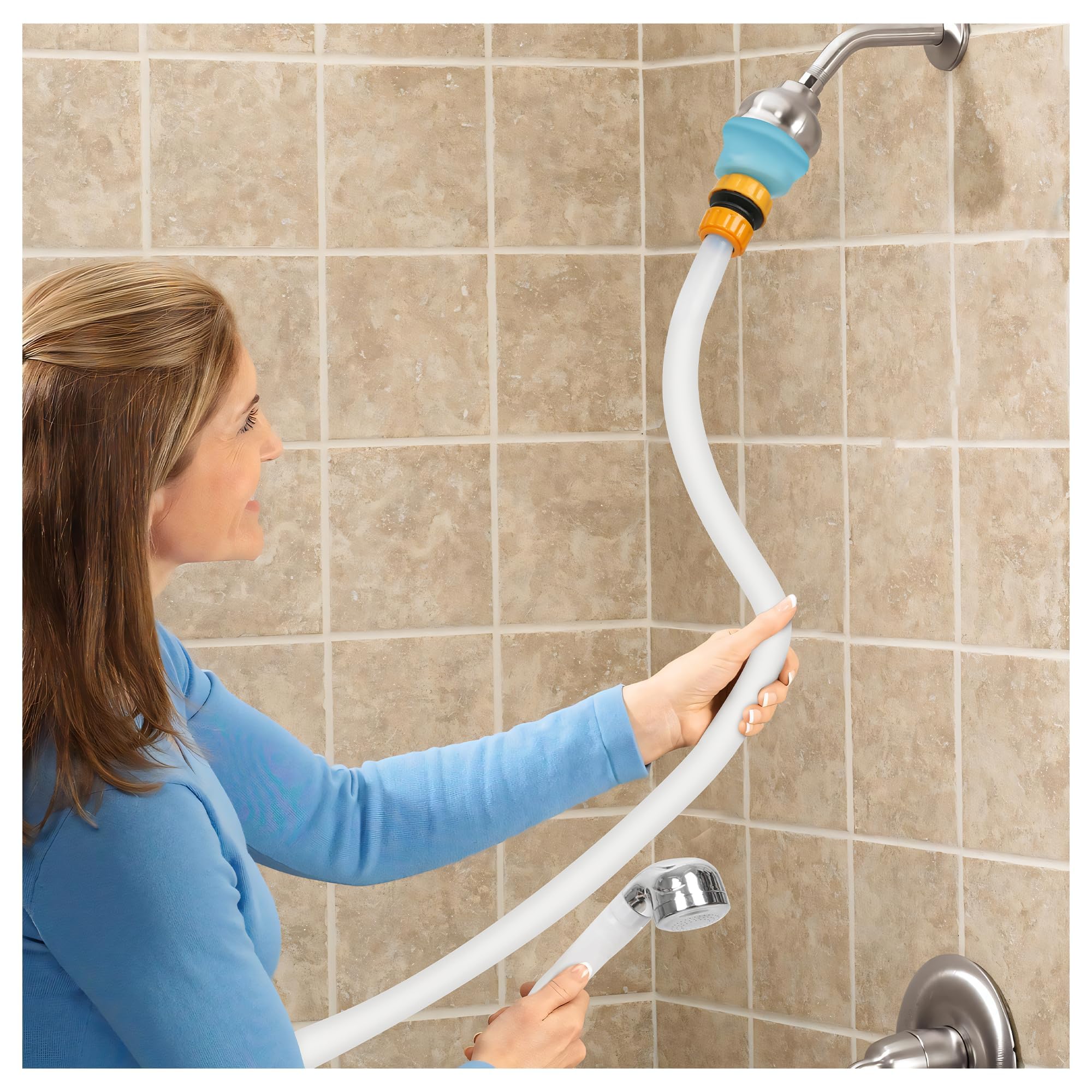 Photo 1 of Zhongpu Reach Handheld Shower Head with 6 Ft Hose Slip-On Faucet Attachment for Pet Bathing Kitchen and Utility Sink