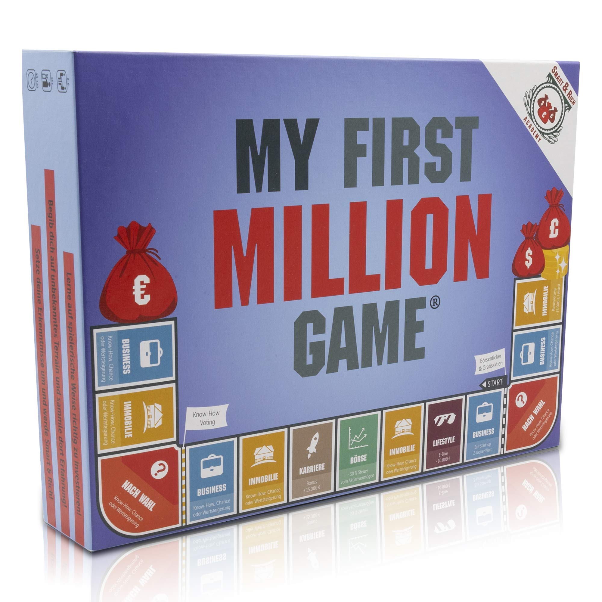 My First Million Game: Finance Board Game for Adults (Ages 16+) - Strategy, Family, Educational - 2-6 Players