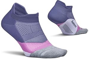 Feetures Elite Light Cushion No Show Tab Athletic Ankle Socks - Sport Sock with Targeted Compression