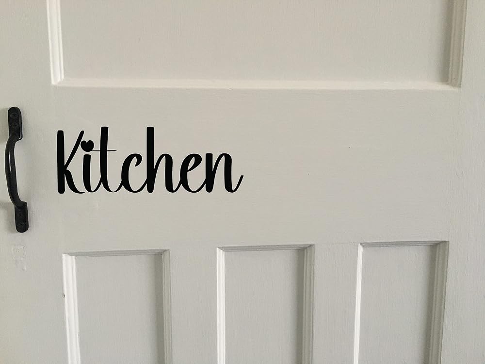 Hatcherabilia Home Door Sign Sticker Black Waterproof Vinyl Decal Kitchen