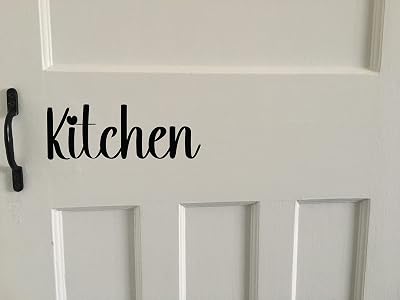 Hatcherabilia Home Door Sign Sticker Black Waterproof Vinyl Decal Kitchen