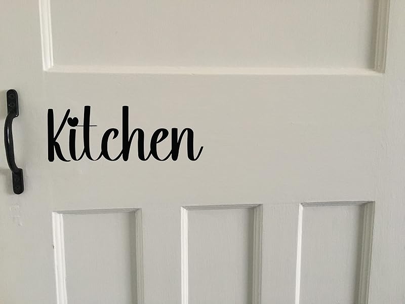 Hatcherabilia Home Door Sign Sticker Black Waterproof Vinyl Decal Kitchen